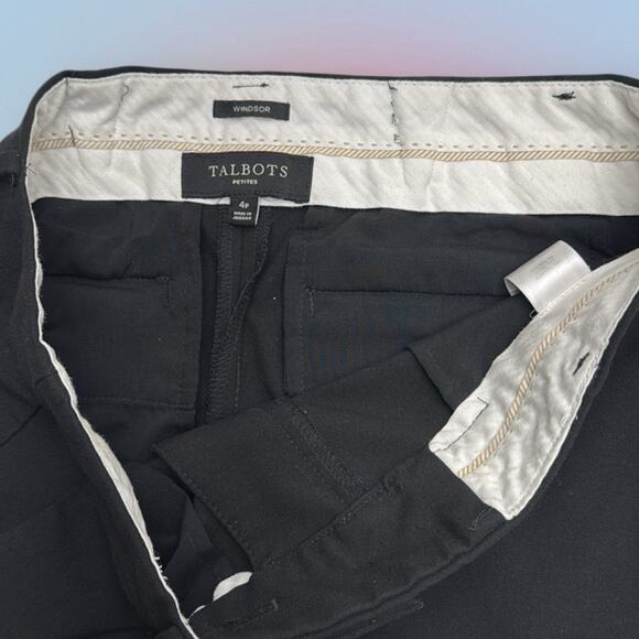 TALBOTS Women’s 4P Black WINDSOR Dress Pants - Picture 4 of 4